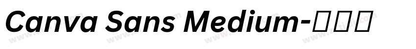Canva Sans Medium字体转换